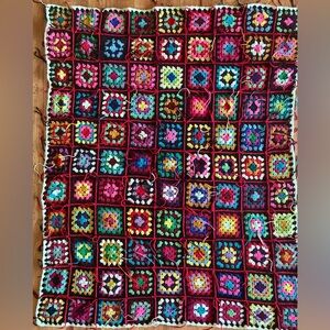 Crochet granny square blanket